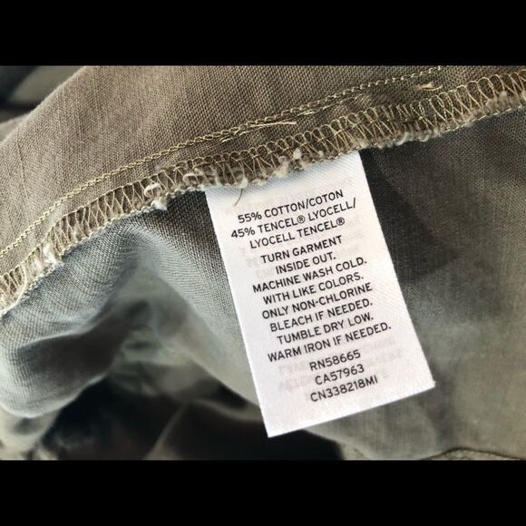 Caslon M Military Green Draped Utility Jacket - Picture 8 of 9